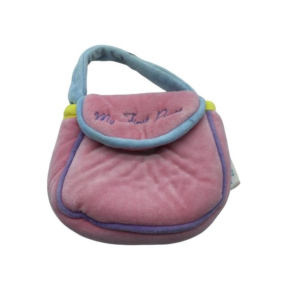 Baby Gund My First Purse Plush Item 5792 Pink Hook Loop Closure Toddler Play Toy - Picture 6 of 6